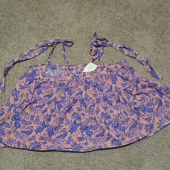 Women's Universal Thread floral tie at the shoulders tank top - Picture 7 of 8